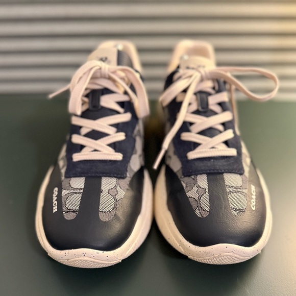 Coach Men’s CitySole Runner Signature Jacquard Midnight Navy - Picture 1 of 7